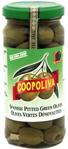 Picture of COOPOLIVE PITTED GREEN OLIVES 114GM