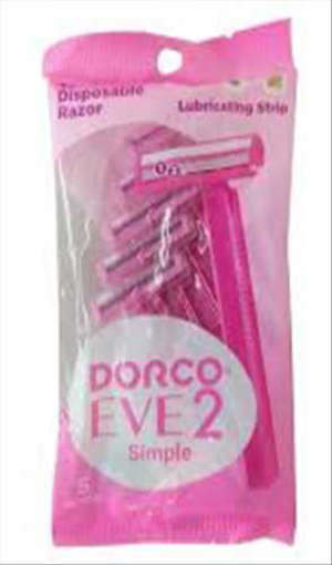 Picture of DORCO TWIN BLADE DISPOSIBLE RAZOR EVE2 5 PCS 